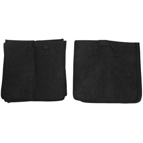 Sacs de Culture en Feltre Noirs Carrés pour Jardinières et Plantation 2PCS/lot 15 Gallons 35x35x35cm avec Poignées (1/5)