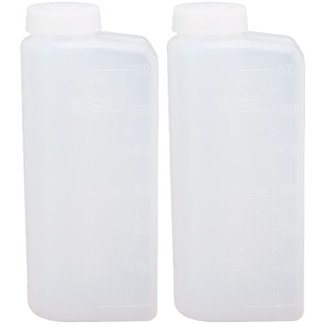 Lot de 2 Bouteilles de Mélange Essence-Huile 600 ml pour Tronçonneuse Scie Électrique Forage-KZQ
