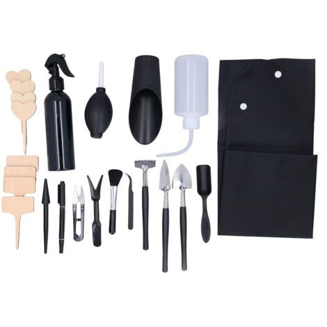 Ensemble de 23 Outils pour Mini Jardins et Plantes Succulentes - Kit de Jardinage Intérieur - Accessoires pour Cultiver et Soigner Vos Plantes-KZQ
