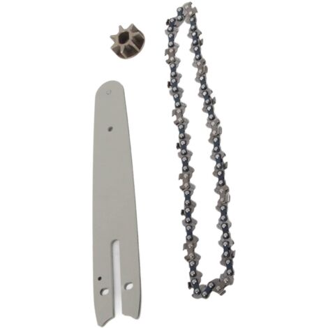 Ensemble de Guide-chaîne et Chaîne 186mm pour Scie à Branches Électrique Portable Mini Scie à Chaîne -KZQ
