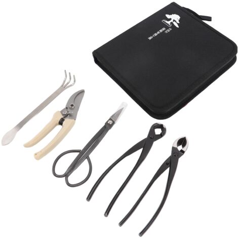 Kit de Base pour Bonsaï Outils de Taille et de Modélisation Ciseaux à Boutons et Pinces Sphériques Professionnels - KZQ (1/5)