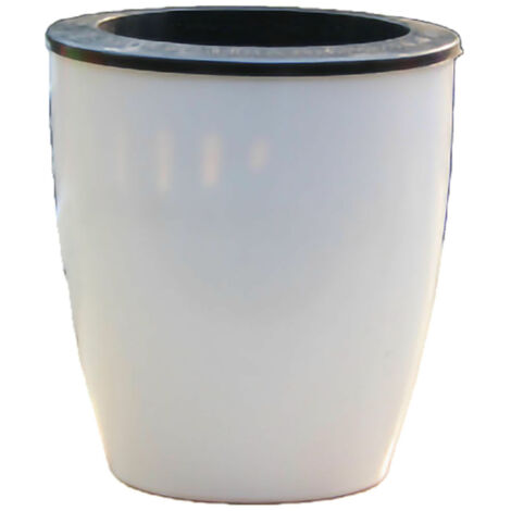 Pots de Fleurs Créatifs pour Plantes Grimpantes et Succulentes avec Système d'Arrosage Automatique Grand Taille en Plastique Rond - Ensemble M7 Pot + Panier de Culture + Corde de Coton-KZQ