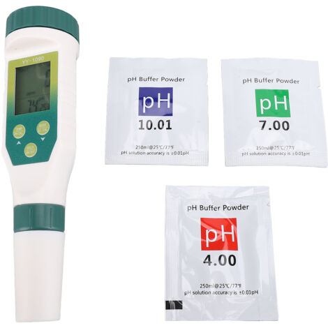 Testeur de Qualité de l'Eau 5 en 1 PH Mètre Électroconductivité TDS Salinité pour Aquarium -KZQ
