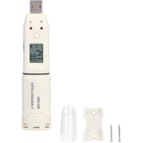 Enregistreur de Température Numérique USB pour Intérieur Surveillance Environnementale Précise - Livré avec Manuel en Anglais Sans Batterie -KZQ