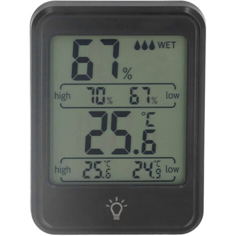 Thermomètre Hygromètre Électronique Mini Numérique Intérieur Extérieur avec Affichage Digital Température Humidité -KZQ