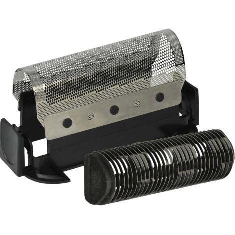 vhbw Pack de 2 pièces de rechange pour rasoirs électriques - compatible avec Braun Micron 808, Plus, S, SL, grilles+lames, noir/argenté (1/5)