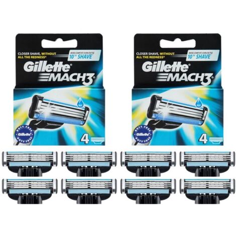 Cartouches de rasoir Gillette Mach3, 8 lames de rechange
