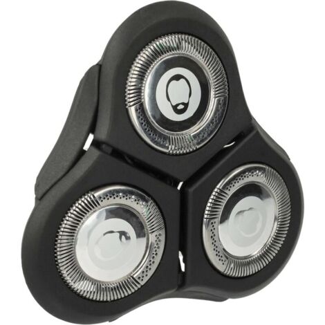 vhbw 1x tête de rasoir compatible avec Philips RQ1187, RQ1190, RQ1190X, RQ1195 rasoir, noir / argenté (1/4)