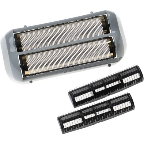 vhbw 1x tête de rasoir, 2x lame compatible avec Andis ProFoil Lithium, ProFoil Lithium Plus (17170A / 17205A) rasoir, noir / gris (1/4)
