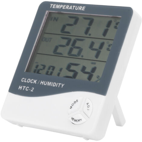 Thermomètre Électronique Précis avec Affichage Double Température Intérieur/Extérieur et Capteur de Température -KZQ