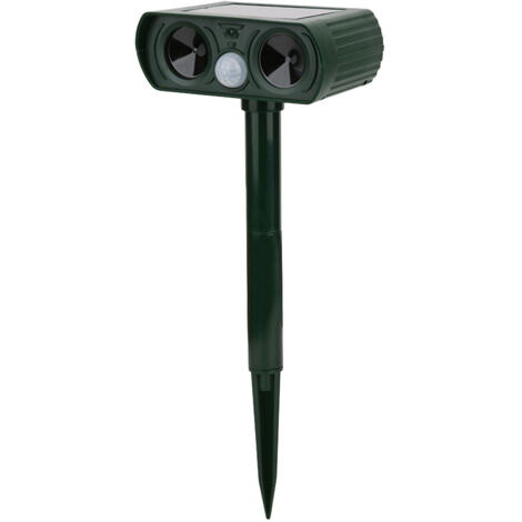 Détecteur Solaire Ultrasonique et Infrarouge Anti-Rongeurs et Oiseaux avec Batterie Incluse -KZQ