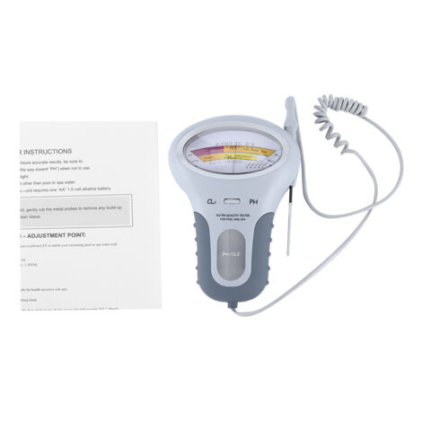 Testeur de Qualité d'Eau pour Piscine - Mesure PH et Chlore Résiduel - Précis et Fiable - Expédition Rapide Sans Batterie - PC102-KZQ