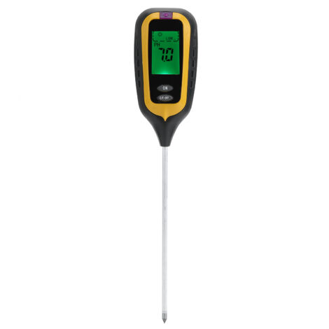 Nouveau Testeur de Sol 4 en 1 Précis: pH, Humidité, Luminosité - Précision 0.1 Sans Batterie Incluse-KZQ