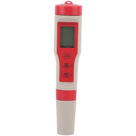 Stylo de Test de Qualité de l'Eau 4 en 1 pH TDS EC TEMP avec Éclairage Arrière Précis pour Aquarium Piscine Jardin-KZQ