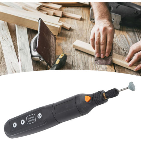 3.7V Batterie Amovible Meuleuse Électrique Portable pour Bricolage Gravure Polissage avec Batterie Incluse - KZQ