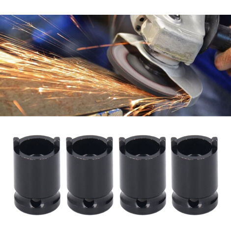 Lot de 4 Outils de Démontage pour Meuleuse d'Angle Adaptateur de Pression et Clé à Douille-KZQ