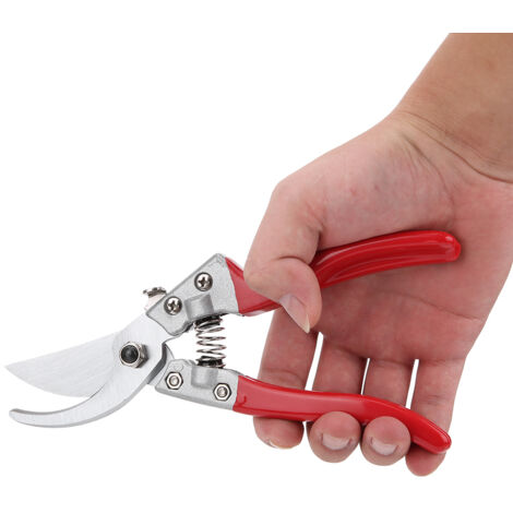 Ciseaux de Jardinage Pratiques avec Poignée Antidérapante Rouge pour Taille des Arbres Fruitiers et Buissons -KZQ
