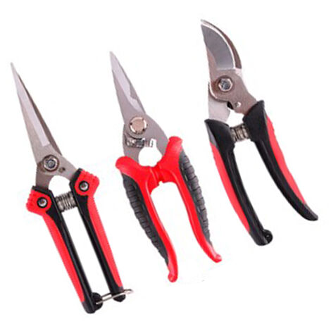 Ensemble de Ciseaux de Jardin 3 en 1 pour Taille des Branches Épaisses et Fines - Outils de Jardinage Idéals pour la Pruning et la Floriculture-KZQ