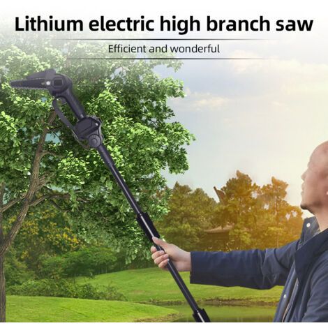 21V Électro-Cisailles à Élaguer avec Tête SK5, Scie à Chaîne Portable sans Fil, Moteur Brushless, 1 Batterie 1500mAh, Pour Jardin, Verger, Ferme - 1.8m-KZQ