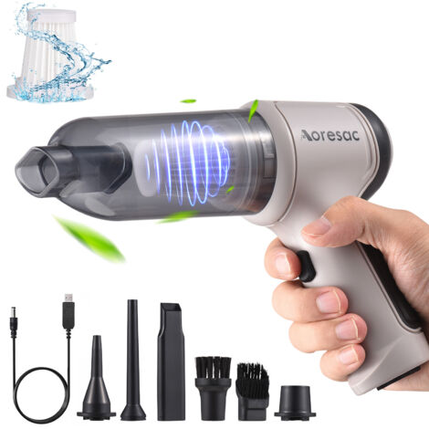Aspirateur Portable Voiture Sans Fil 2 en 1 Puissant Nettoyage et Soufflage 12000PA 4000mAh Batterie Longue Durée-KZQ (1/5)