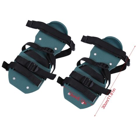 Chaussures de Jardinage Vertes pour Aération du Sol avec 4 Sangles - KZQ (1/2)