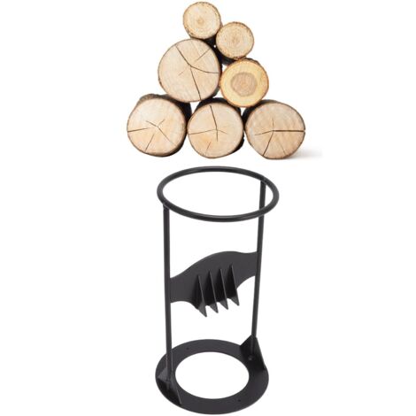 Séparateur de Bûches Portable pour Bois de Chauffage - Outil de Coupe en Métal pour Fendre les Bûches Facilement - Idéal pour le Camping et la Maison - Taille Petite - KZQ