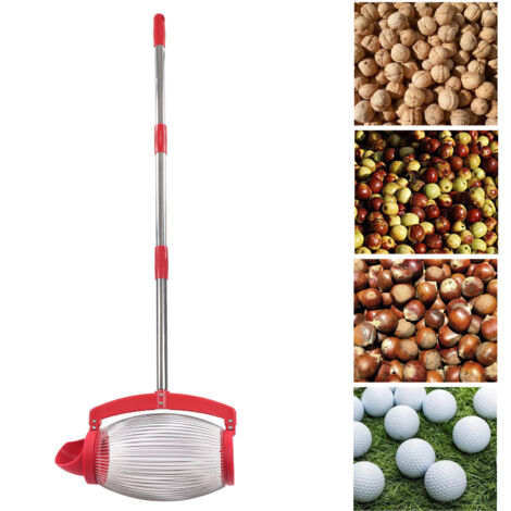 Ramasseur de Noix et de Balles de Golf - Outil de Jardin Facile à Utiliser pour Récolter des Noix et des Balles de Golf - Modèle Inclinable-KZQ