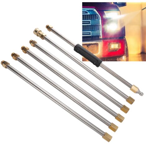 Ensemble de 6 Prolongateurs de Nettoyage de Toit 90 Pouces Raccord Rapide 1/4" -KZQ
