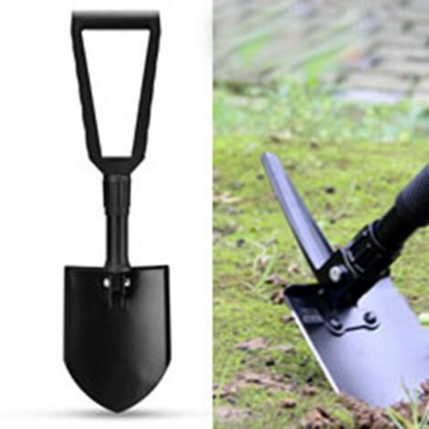 Équipement de Plein Air Pelle Pliante Multifonction Noire - Idéale pour Camping et Véhicules - Taille Moyenne - KZQ (1/5)
