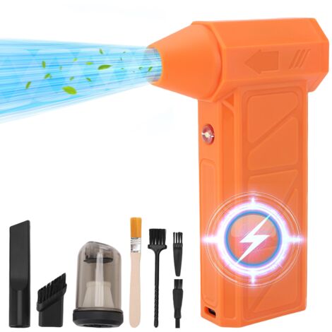 Ventilateur Puissant pour Camping Barbecue Nettoyage Pneu à Main Eau Neige Orange - KZQ (1/5)