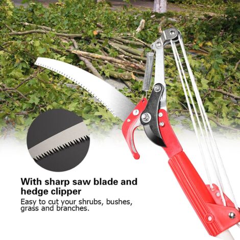 Ciseaux de Taille Haute à Quatre Roues sans Perche pour Jardinage et Arboriculture - KZQ