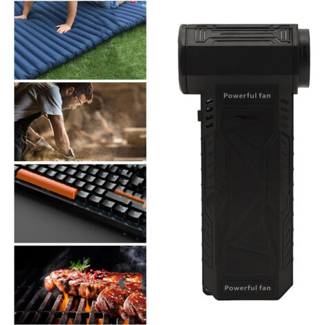 Ventilateur Portable à Haute Vitesse 150000 Tr/min Turbo sans Balai pour Extérieur Noir - KZQ
