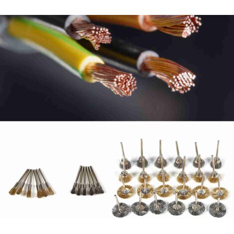 Ensemble de 36 Pads de Polissage en Fil de Cuivre et Acier pour Outils Rotatifs - KZQ (1/5)