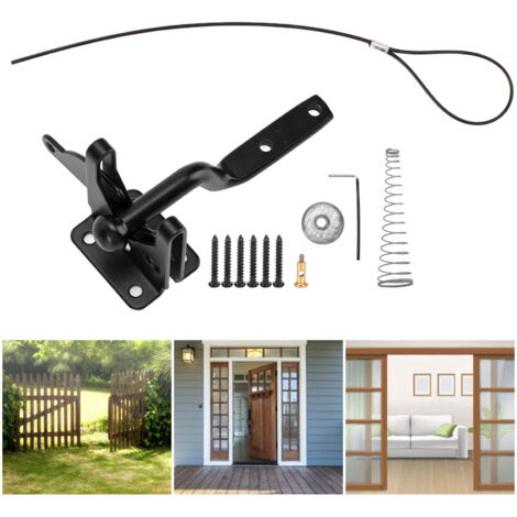 Nouvelle Serrure de Porte de Clôture avec Corde - Sécurité Renforcée pour Jardin et Extérieur-KZQ (1/5)