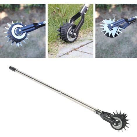 Tondeuse à Gazon Manuelle avec Roues pour Bordures et Désherbage - Outil de Jardin en 3 Parties - KZQ