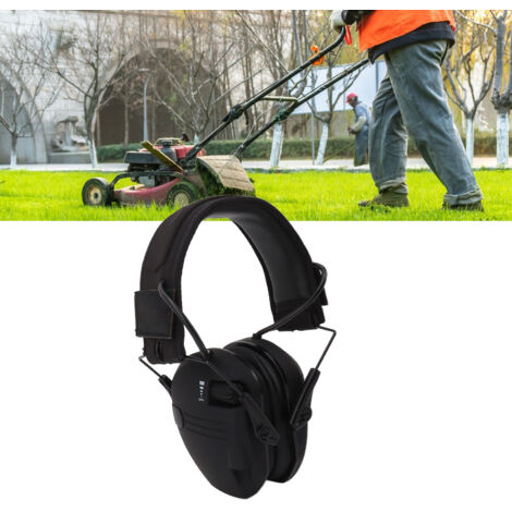 Casque Anti-Bruit Électronique pour Jardinage Chasse et Sport Extérieur avec Microphone Réducteur de Bruit Tactique Noir - KZQ (1/5)