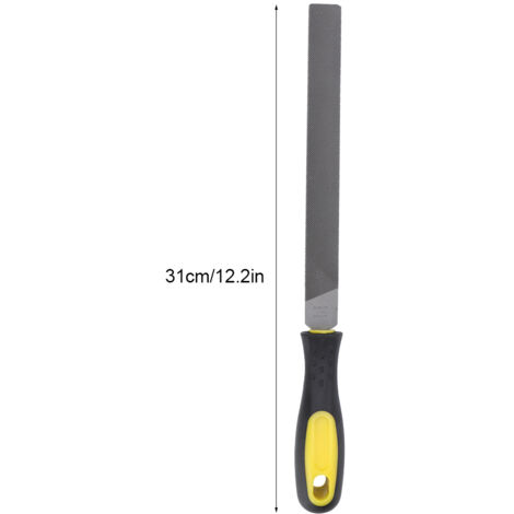 Très Pratique Lime Plate à Dents Grossières 200mm avec Manche pour Bois et Métal -KZQ (1/5)