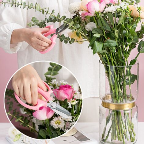 Ciseaux de Jardinage et de Floraison à Large Bec, Ensemble de 5 Pièces en Acier Inoxydable pour Taille des Branches, Cueillette de Baies, Arrangement Floral - KZQ (1/4)