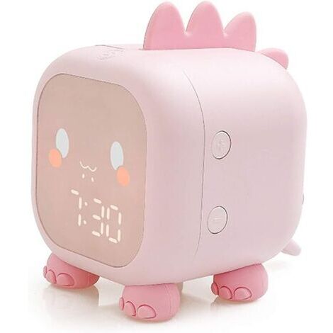 Kinder Lichtwecker Mädchen, Digitaler KinderWecker für Mädchen Jungen mit Sonnenaufgangssimulator, Snooze-Funktion, Ohne Ticken Lautloser Wecker für Jungs Mädchen (Rosa) (1/5)