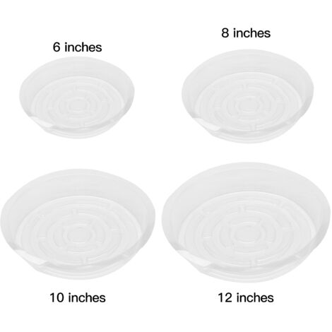 Lot de 2 Plateaux Transparent pour Plantes Intérieur Extérieur 8 Pouces 5 Pièces Matériel PET Dimensions 20.3cm3.5cm-KZQ (1/5)