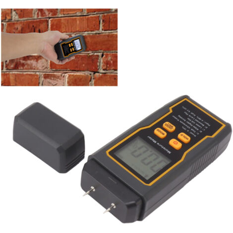 Testeur D'humidité Multifonction Pour Murs Et Bois - Noir, Double Aiguille, Sans Piles Incluses-KZQ (1/5)