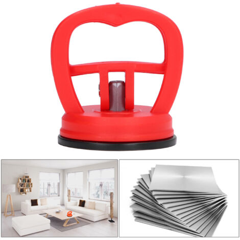 Lot de 2 Mini Ventouses de Réparation à Forte Adhérence pour Carreaux et Verre - Rouge-KZQ (1/5)