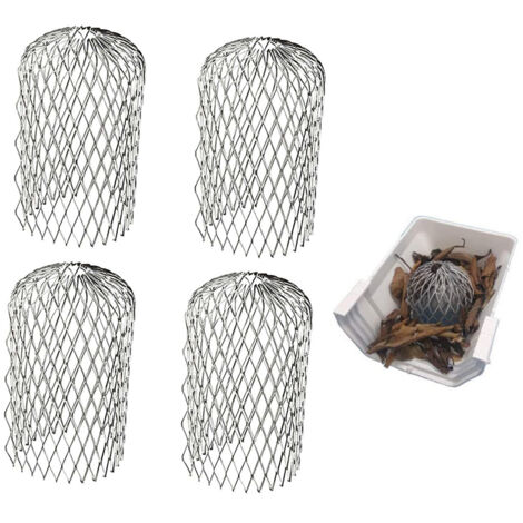 4pcs Grilles de Protection Gouttière 13cm x 8cm pour Filtration des Feuilles et Débris - Idéales pour la Gestion de l'Eau Pluviale -KZQ (1/2)