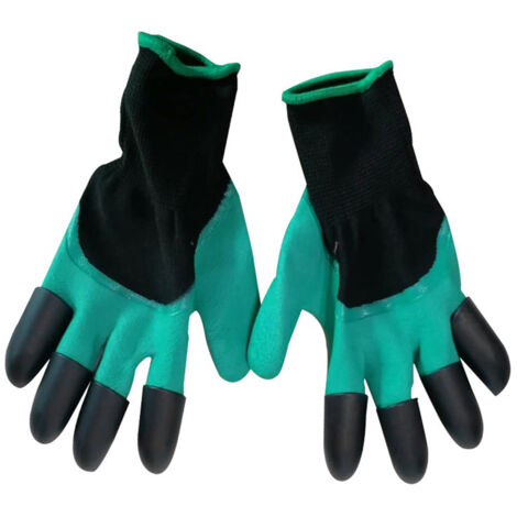 Gants de Jardinage avec Griffe pour la Plantation et le Désherbage - Protection des Mains dans le Jardin - Gants de Travail avec Serres-KZQ (1/3)