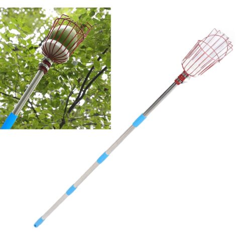 Récupérateur de Fruits en Acier Inoxydable, Outil de Récolte pour Jardin, 4 Sections Amovibles - KZQ (1/5)
