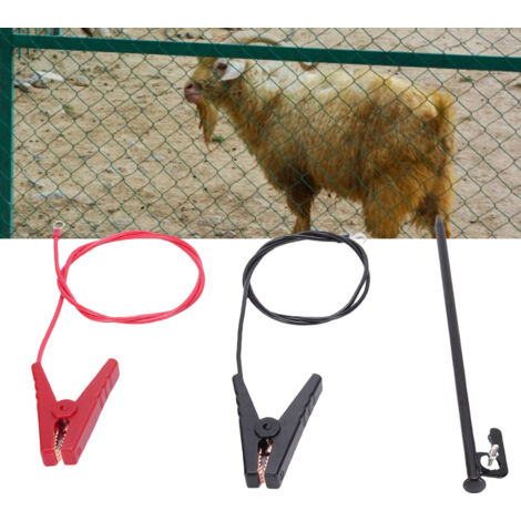 Ensemble de Câbles de Mise à la Terre avec Pinces Crocodiles pour Clôtures Électriques Générateurs - KZQ (1/5)