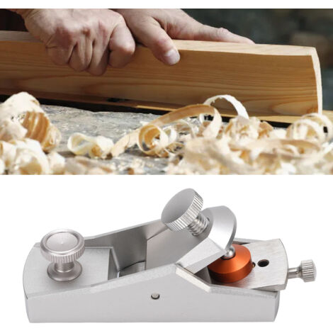Mini Rabot en Aluminium pour Menuiserie DIY Outils de Bricolage pour Ajuster les Bords et les Surfaces en Bois - KZQ (1/5)