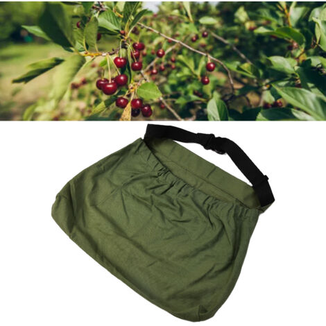 Sacoche de Cueille pour Jardin et Verger, Sac à Baies avec Ceinture, Vert Militaire - KZQ (1/5)