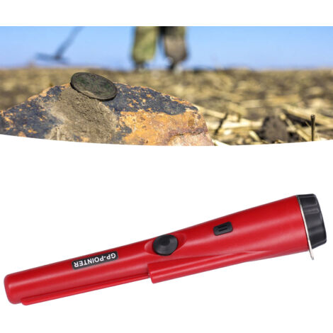 Détecteur de Métaux Professionnel Étanche Portable pour Pièces de Monnaie Or sans Batterie Inclus Rouge Foncé-KZQ (1/5)