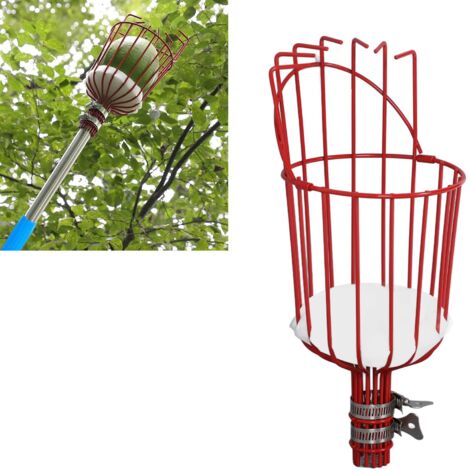 Récupérateur de Fruits pour Jardin avec Tige Démontable Adapté à un Diamètre de 3 cm Rouge - KZQ (1/5)